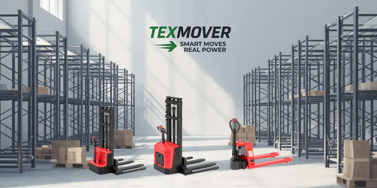 Electric material handling equipment used in a modern warehouse