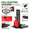 Features US-EPS RS TEXMOVER TX-EPS 98 RS Electric Rider Walkie Stacker – 3,300 lb Capacity