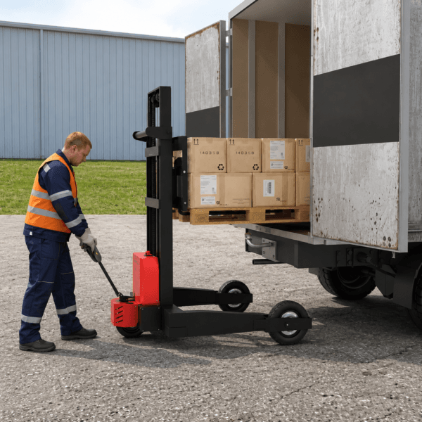 TX-EPS 118 OFR Rough Terrain Electric Stacker – 3,300 lb Capacity