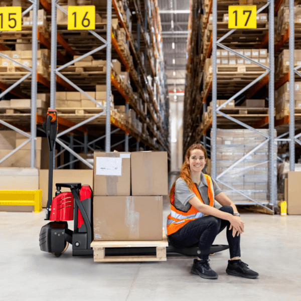 Working Process EPJ33 44K N (4) TEXMOVER EPJ33K N Full Electric Pallet Jack – 3,300 lb Capacity | 24V Lithium